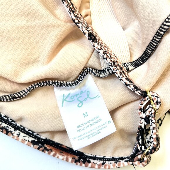 Kona Sol One Piece Snake Skin Print Swimsuit Womens Size M - Picture 8 of 11